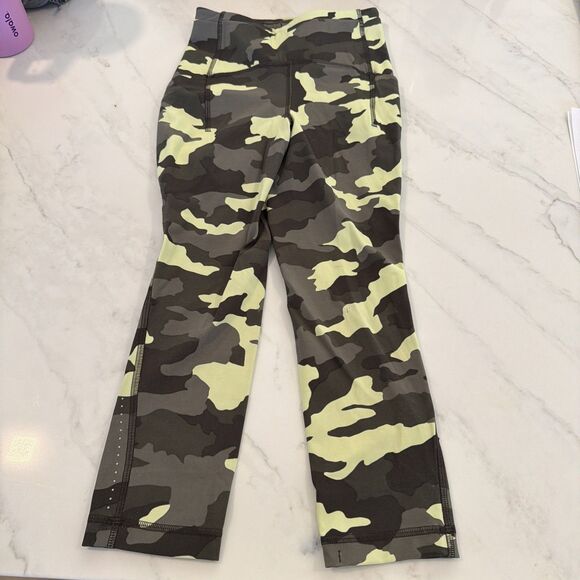 Lululemon Leggings Cropped Swift Speed High Rise Camo Women Size 0 - Picture 3 of 6